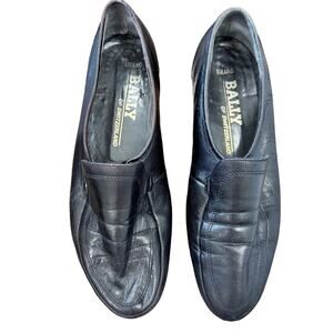 Bally men's slip on leather shoes loafers size 9 Tirano